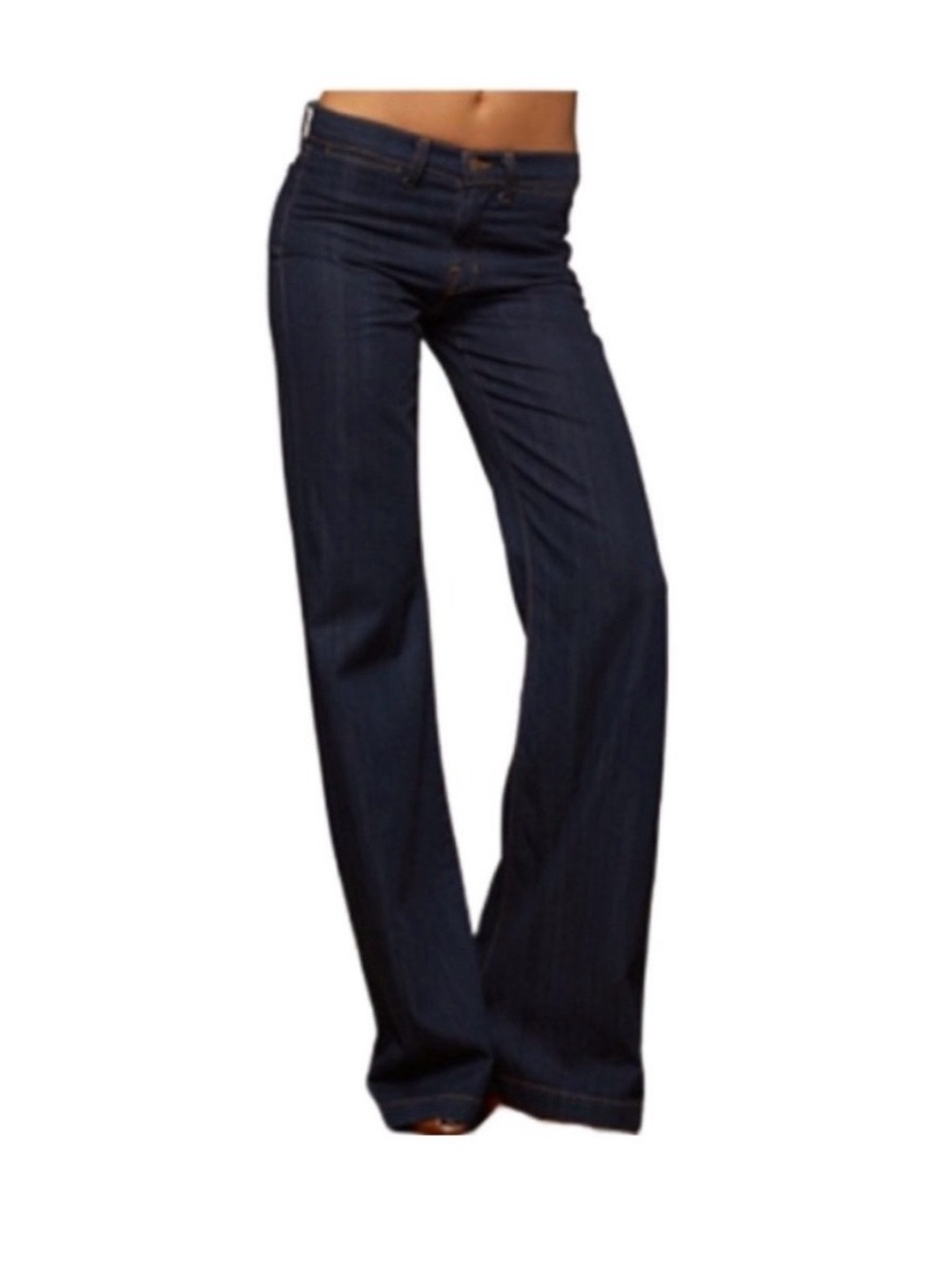 J Brand Women's Size 25 Dark Wash Wide Leg Denim Jeans 100% Cotton Made in USA